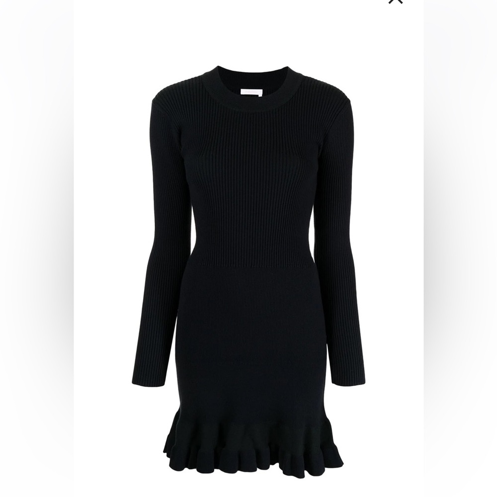 See by Chloe dark green knit sweater dress